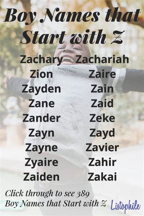 100 Boy Names That Start With 'Z' .